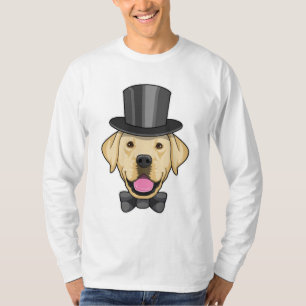 Hond als bruin met hoed t-shirt