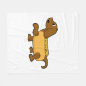 Hond als hotdog fleece deken (Voorkant (Horizontaal))