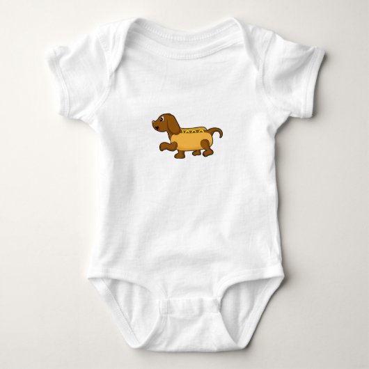 Hond als hotdog romper (Voorkant)