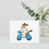 Hond als motorrijder met scooter.PNG Briefkaart (Staand voorkant)