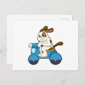 Hond als motorrijder met scooter.PNG Briefkaart (Voorkant / Achterkant)