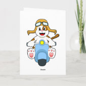 Hond als motorrijder met scooter.PNG Kaart (Achterkant)