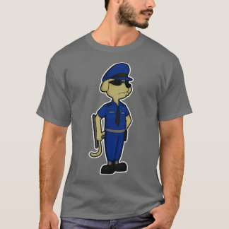 Hond als politieagent met Baton Zonnebril 2 T-shirt