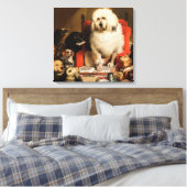 Hond als rechter De wet neerleggen in de rechtbank Canvas Afdruk (Insitu (Slaapkamer))