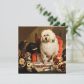 Hond als rechter De wet neerleggen in de rechtbank Kaart (Staand voorkant)