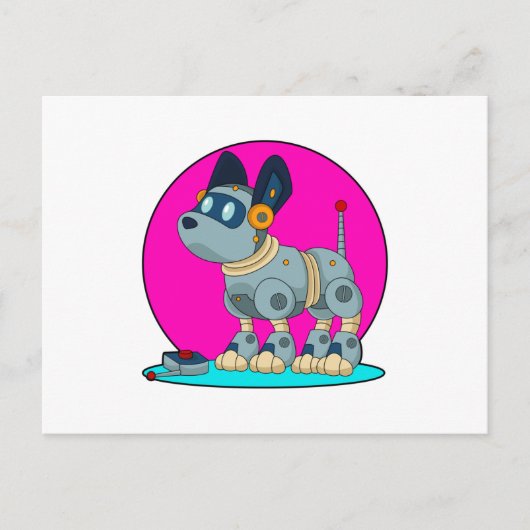 Hond als Robot Briefkaart (Voorkant)