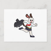 Hond als secretaresse met rok briefkaart (Voorkant)