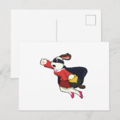Hond als secretaresse superheld briefkaart (Voorkant / Achterkant)