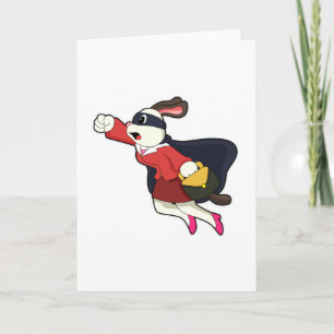 Hond als Secretaresse Superheld Kaart