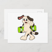 Hond als Skater met Skateboard Briefkaart (Voorkant / Achterkant)