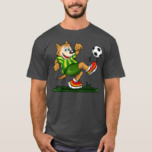 Hond als speler met bal 2 t-shirt