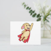 Hond als Superheld met Cape Briefkaart (Staand voorkant)