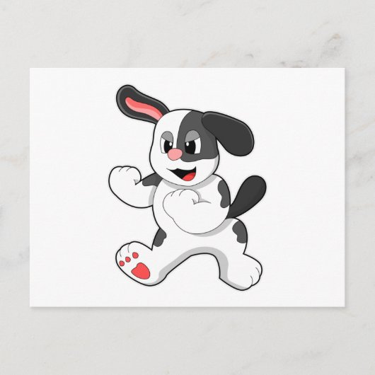 Hond als vechter briefkaart (Voorkant)