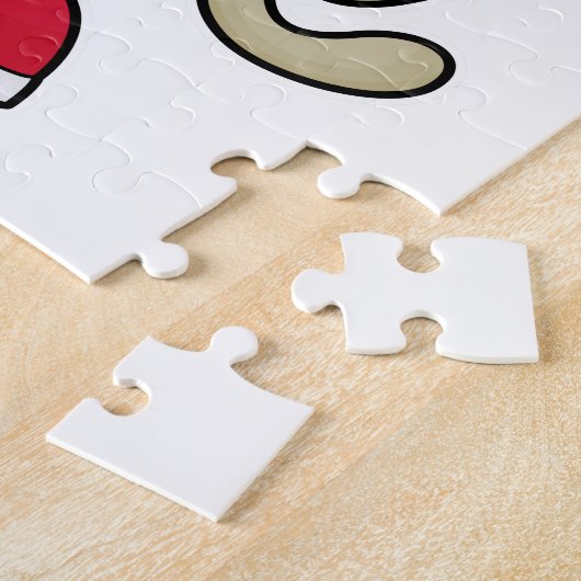 Hond als voetballer met Voetbal Legpuzzel (Zijkant)