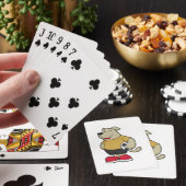 Hond als voetballer met Voetbal Pokerkaarten (Insitu)