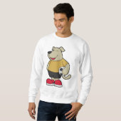 Hond als voetballer met Voetbal Trui (Voorkant volledig)