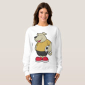 Hond als voetballer met Voetbal Trui (Voorkant volledig)