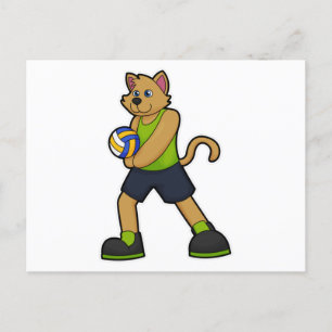 Hond als Volleybalspeler met Volleybal Briefkaart