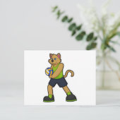 Hond als Volleybalspeler met Volleybal Briefkaart (Staand voorkant)