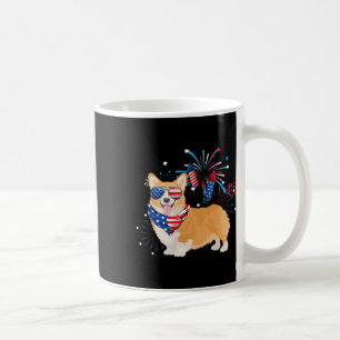 Hond Amerikaanse Vlag 4 Juli Mannen Vrouwen Liefhe Koffiemok