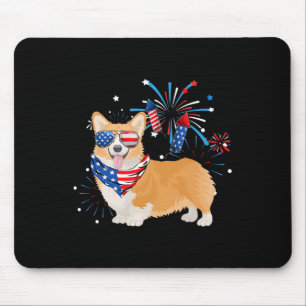 Hond Amerikaanse Vlag 4 Juli Mannen Vrouwen Liefhe Muismat