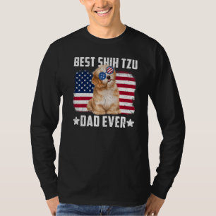 Hond Amerikaanse vlag beste shih tzu vader ooit T-shirt