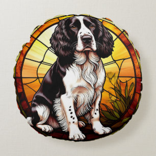 Hond Artistiek Huisdier Liefhebber Huis Decoratie  Rond Kussen