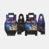 Hond astronaut en buitenaards wezen voor de jongen bedankdoosjes (Uitgevouwen)