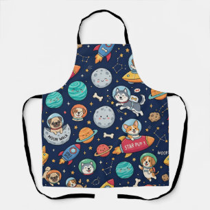 Hond Astronaut Raket Schort – Cute Kids Patroon