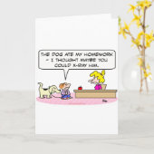 Hond at huiswerk röntgenfoto kaart (Gele Bloem)