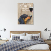 Hond Au Vin Dachshund 2 Canvas Afdruk (Insitu (Slaapkamer))
