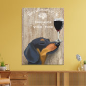 Hond Au Vin Dachshund 2 Canvas Afdruk (Insitu (Woonkamer))