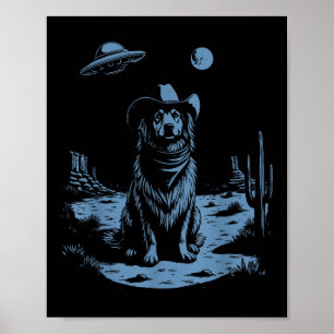 Hond Australian Shepherd Aussie Ufo Western Poster
