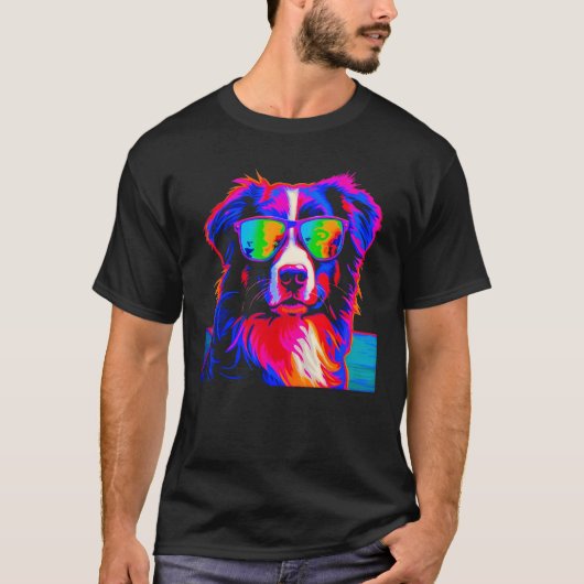 Hond Australische herder zomer T-shirt (Voorkant)