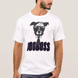 Hond Baas Grappige Bulldog in Pak en Das T-Shirt D