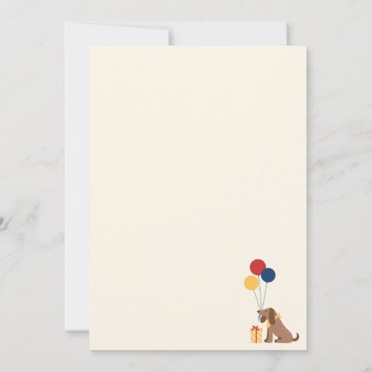 Hond Bad Two Het bot 2e verjaardagsfeestje Kaart (Achterkant)