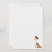 Hond Bad Two Het bot 2e verjaardagsfeestje Kaart (Achterkant)