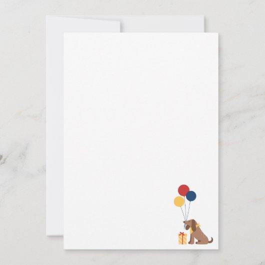 Hond Bad Two Het bot 2e verjaardagsfeestje Kaart (Achterkant)