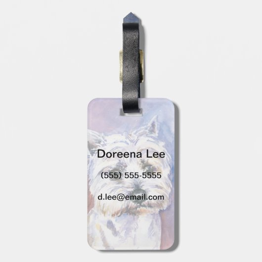 Hond Bagagelabel (Achterkant verticaal)