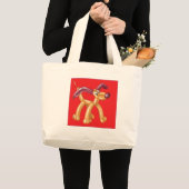 Hond ballon grote tote bag (Voorkant (product))