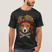 Hond Basenji Afrikaanse Basenji Hond Pirate Jolly  T-shirt (Voorkant)