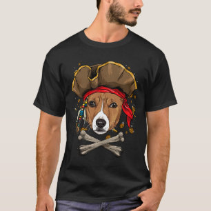Hond Basenji Afrikaanse Basenji Hond Pirate Jolly T-shirt
