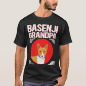 Hond Basenji Mannen Basenji Opa Hondeneigenaar Bas T-shirt (Voorkant)