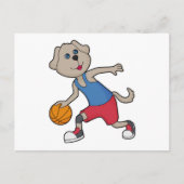 Hond Basketbalspeler Basketbal Briefkaart (Voorkant)