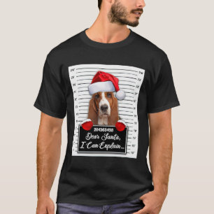 Hond Basset Hound Beste Kerstman Ik kan uitleggen  T-shirt