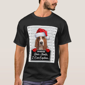 Hond Basset Hound Beste Kerstman Ik kan uitleggen  T-shirt