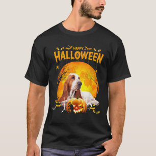 Hond Basset Hound Happy Halloween Basset Hound Hon T-shirt