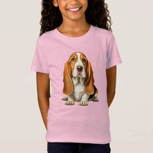 Hond, Basset Hound T-shirt (Voorkant)