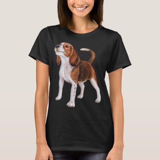 Hond beagle aquarel t-shirt (Voorkant)