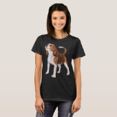 Hond beagle aquarel t-shirt (Voorkant volledig)